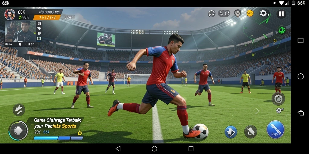 Gameplay <strong>66K</strong> yang seru dengan berbagai mode olahraga.