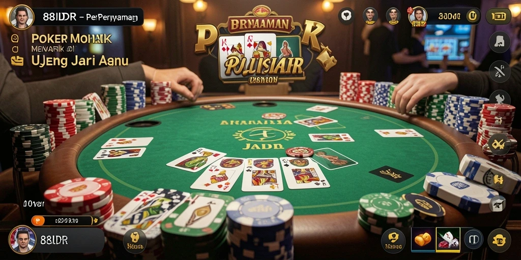 Screenshot gameplay 88IDR menampilkan suasana Poker yang mendebarkan.
