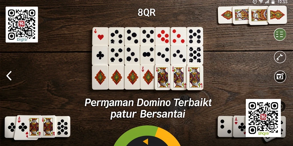 Tangkapan layar dari gameplay seru 8QR di aplikasi Domino.