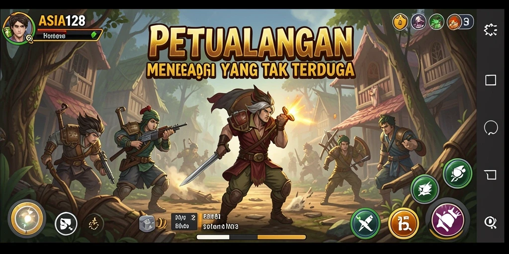 Tampilan gameplay ASIA128 yang penuh aksi dan petualangan.