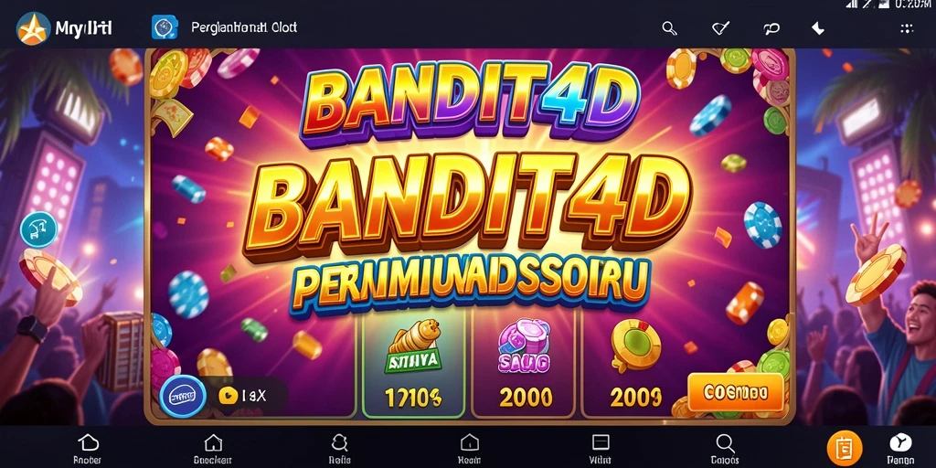 Tampilan gameplay BANDIT4D yang menarik dan penuh warna.
