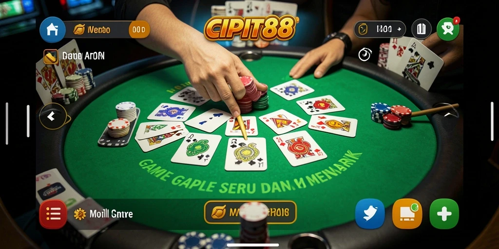 Screenshot permainan Gaple yang seru dan interaktif di CIPIT88.