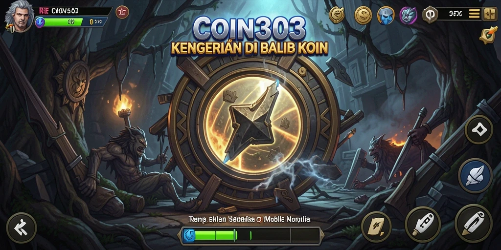 Screenshot menunjukkan karakter dalam atmosfer gelap dan menakutkan di COIN303.