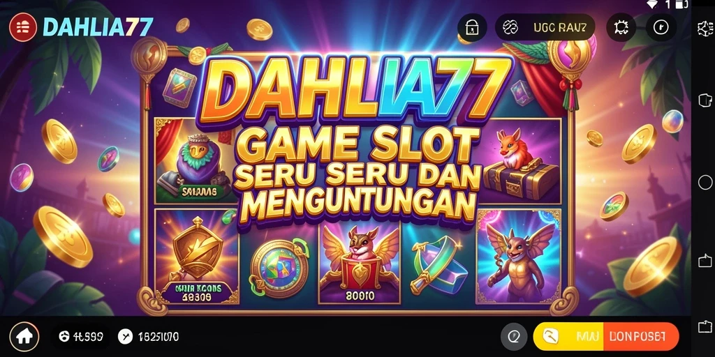 Tangkapan layar gameplay DAHLIA77 dengan tema slot yang menarik.