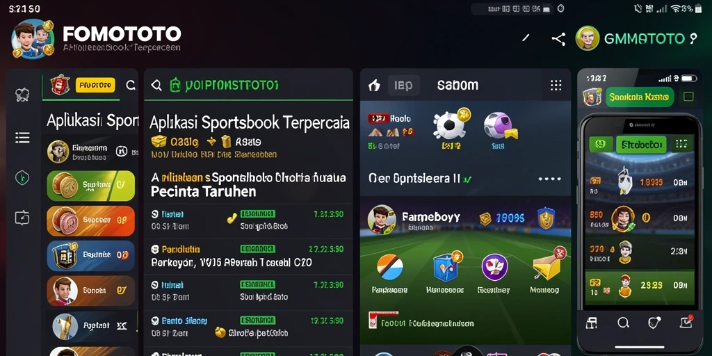 Tampilan utama FOMOTOTO menampilkan berbagai opsi taruhan olahraga secara jelas.