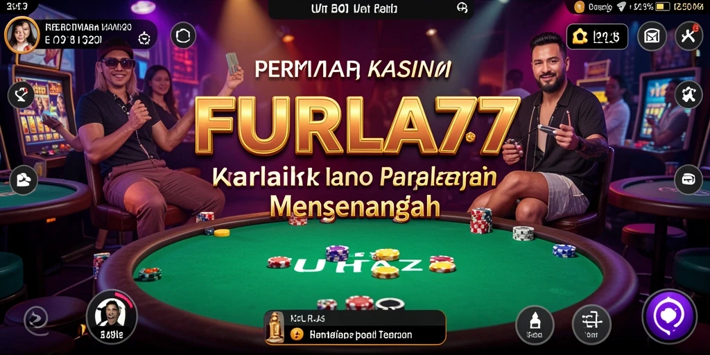 Tangkapan layar gameplay FURLA77 dengan suasana kasino yang menarik.