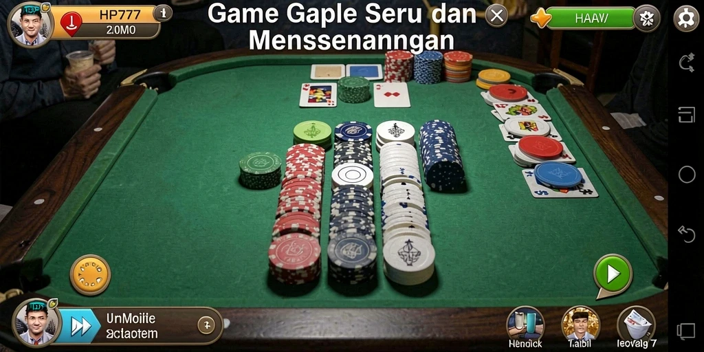 Tampilan gameplay seru dan interaktif dari HP777.