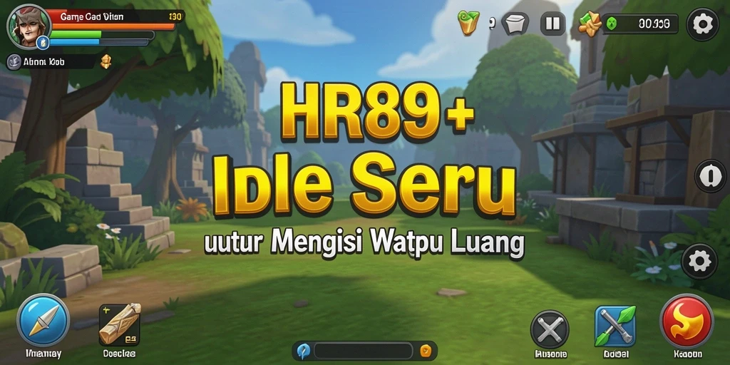 Tampilan gameplay Idle yang menarik dan penuh warna.