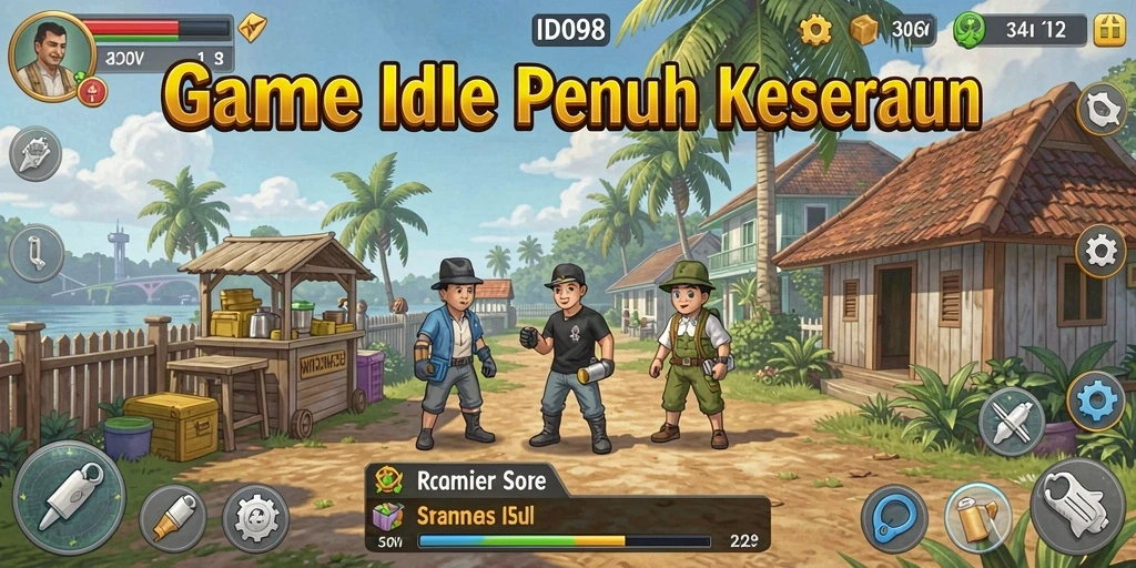 Screenshot utama ID098 menampilkan gameplay Idle yang menarik dan interaktif.