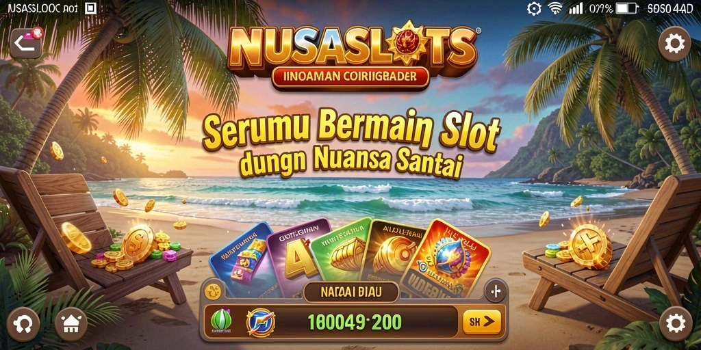 Screenshot NUSASLOTS menampilkan pemain menikmati gameplay slot yang seru.