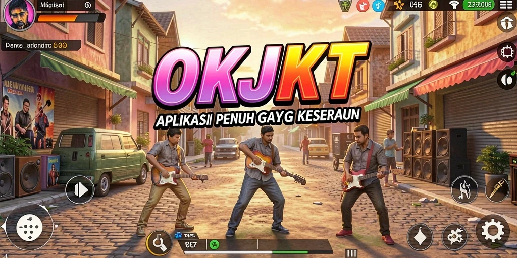 Tampilan gameplay OKJKT yang menarik dan penuh warna.