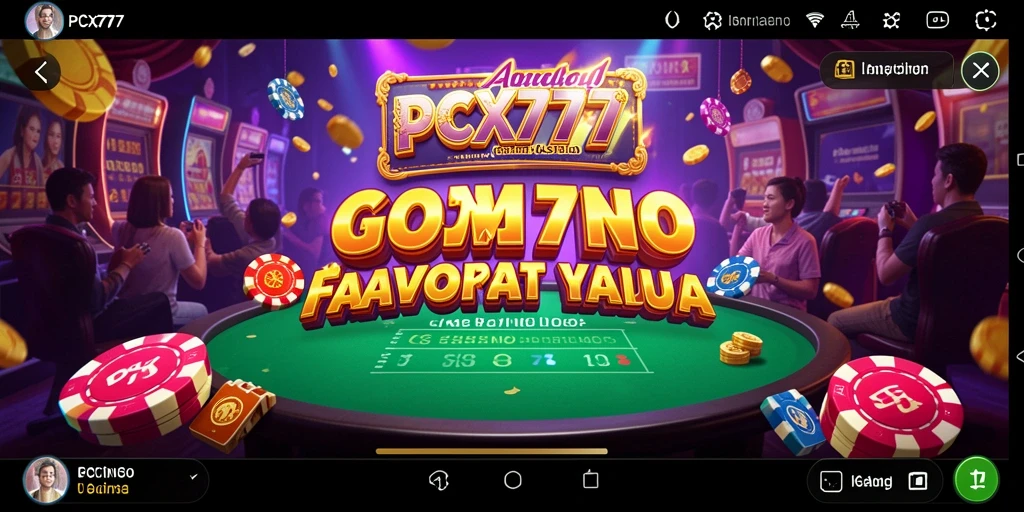 Tampilan menarik dari gameplay PCX777 di dalam aplikasi.