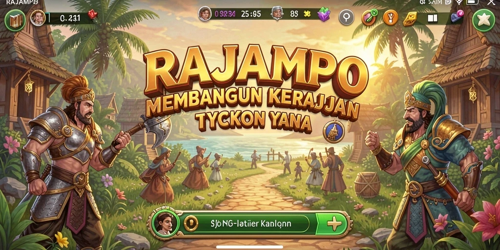 Screenshot utama RAJAMPO menampilkan gameplay Tycoon yang menarik.