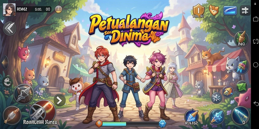 Tampilan seru dari gameplay <strong>REMI62</strong> yang penuh aksi dan karakter Anime.