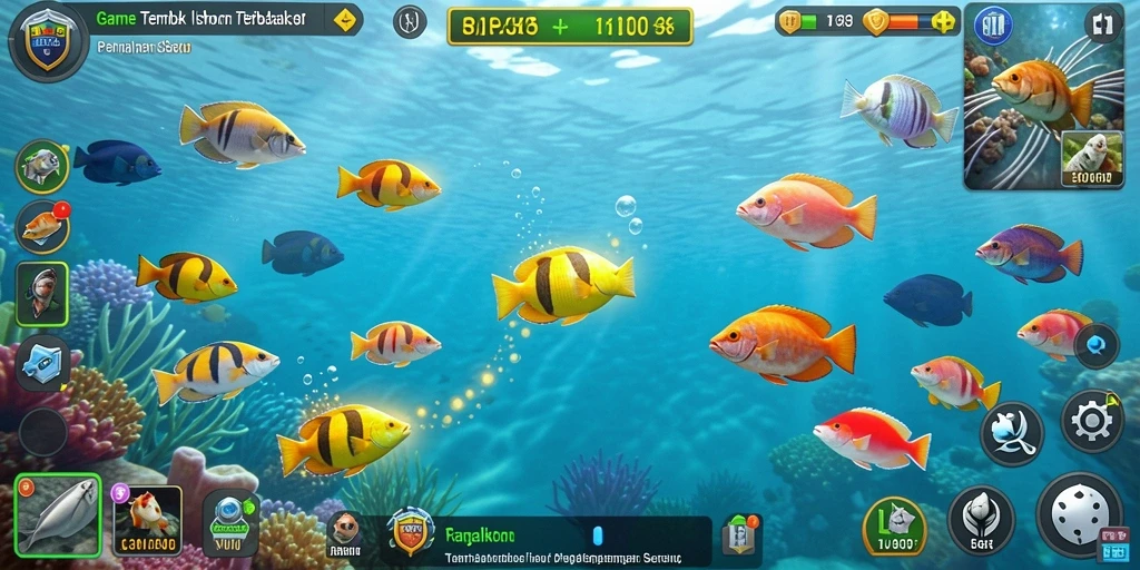 Screenshot gameplay Tembak Ikan yang seru dan mendebarkan.