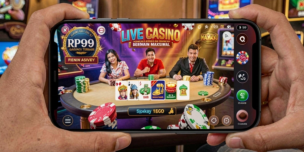 Screenshot gameplay Live Casino RP99 yang menegangkan dan interaktif.
