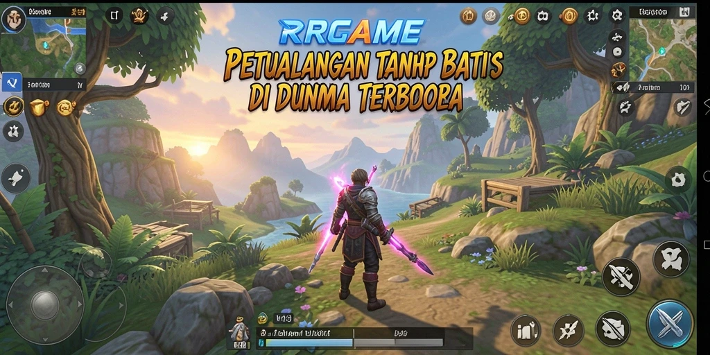Gameplay RPGAME menampilkan eksplorasi dunia terbuka yang menakjubkan.