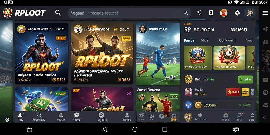 Screenshot gameplay RPLOOT yang menunjukkan fitur taruhan langsung.