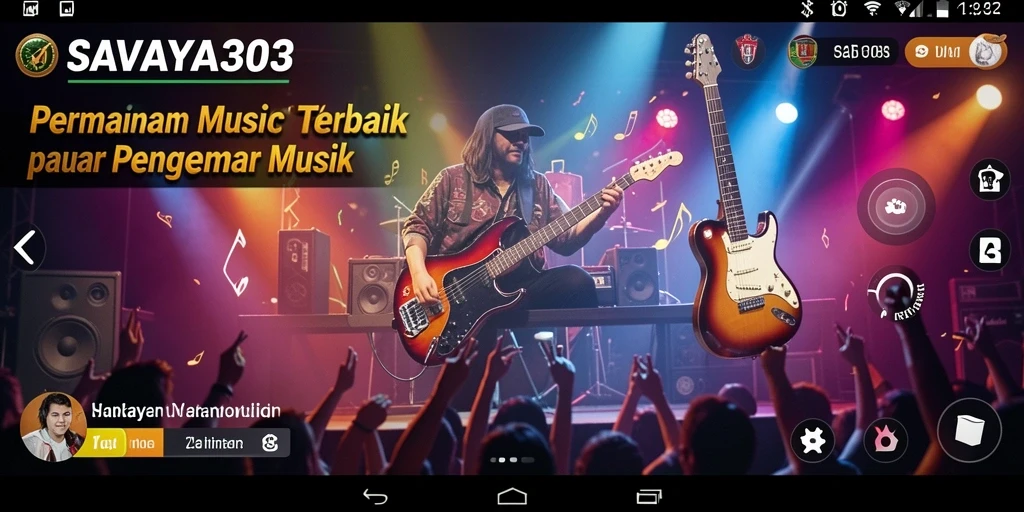 Tampilan gameplay menampilkan keseruan bermain musik yang interaktif.