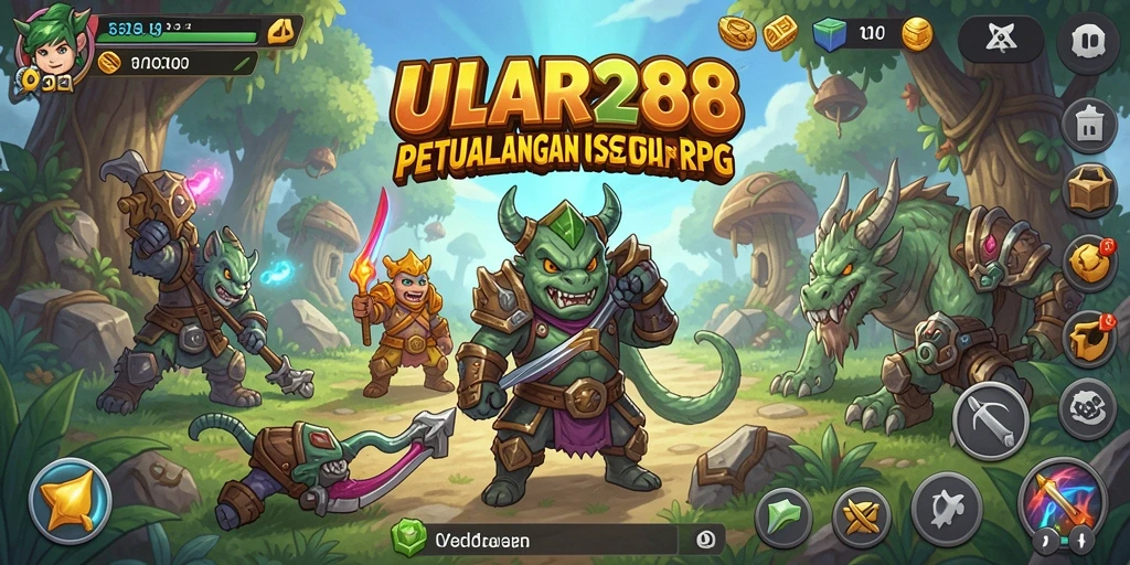 Screenshot gameplay ULAR288 menampilkan pertarungan seru dalam dunia RPG.