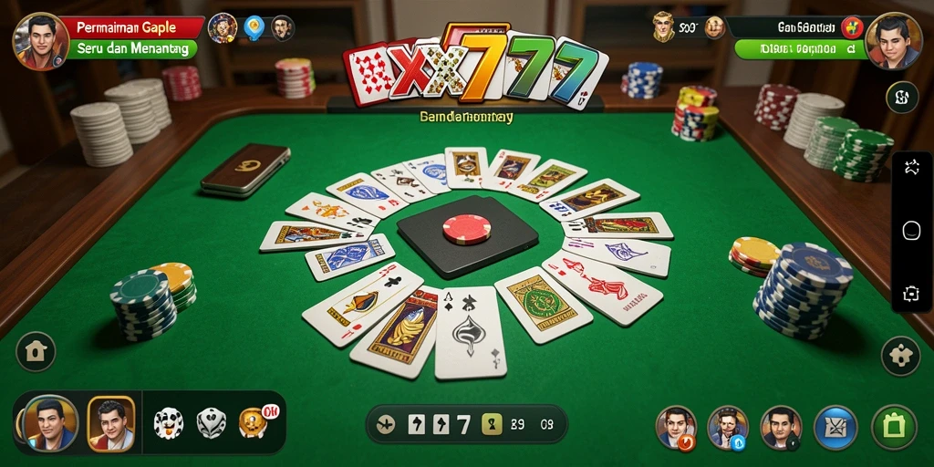 Tampilan gameplay Gaple yang menarik dan menyenangkan
