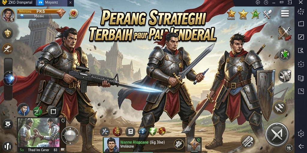 Tampilan gameplay ZK6 yang mengasyikkan dengan aksi strategi intens.